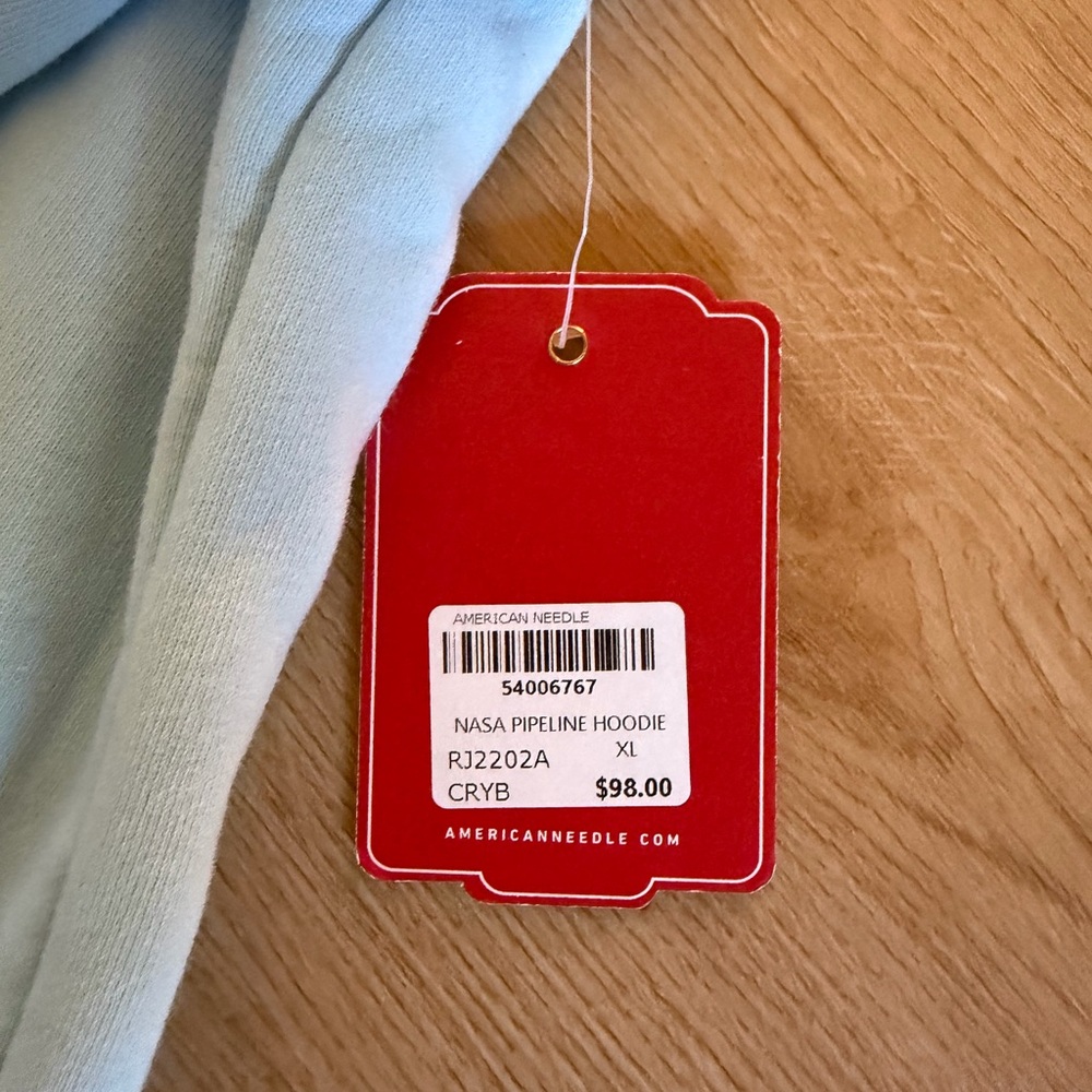 American Needle Light Blue NASA Zip-Up Hooded Sweatshirt - Picture 2 of 2